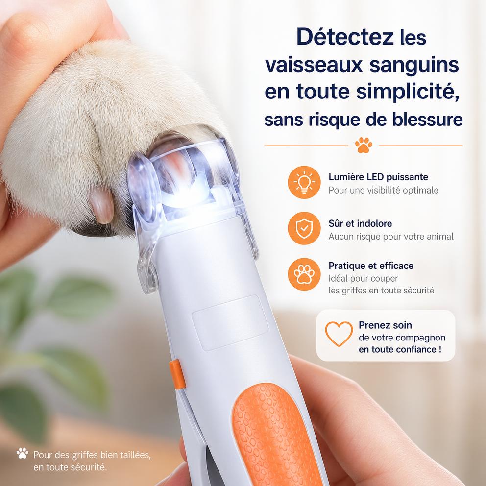 Coupez les griffes en toute précision, même dans la pénombre 💡
