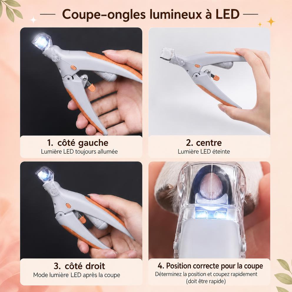 Coupez les griffes en toute précision, même dans la pénombre 💡